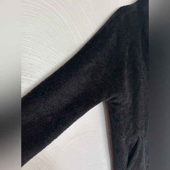 Eileen Fisher Sheared Suri Alpaca-Wool Blend Black Women’s Size S Coat - Picture 2 of 7